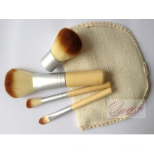 Make-up-Produkte 4PCS Bambus Make-up Pinsel Synthetische Kosmetik Pinsel Set